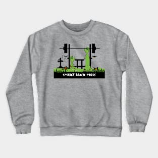 Spooky Zombie Bench Press Halloween Gym Workout Crewneck Sweatshirt